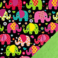 Elephants Fleece Fabric