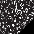 Music Notes Fleece Fabric