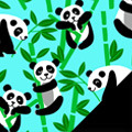 Pandas Fleece Fabric