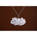 Guinea Pig Sterling Silver Necklace of an Abysinian