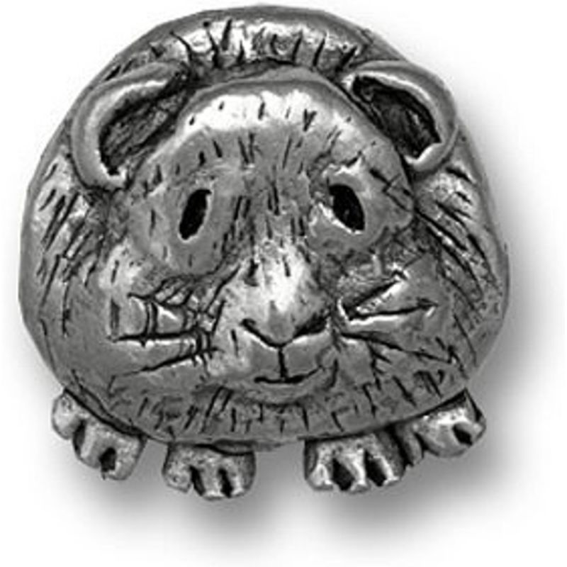 Guinea Pig Pin in Pewter - Short-haired guinea pigs