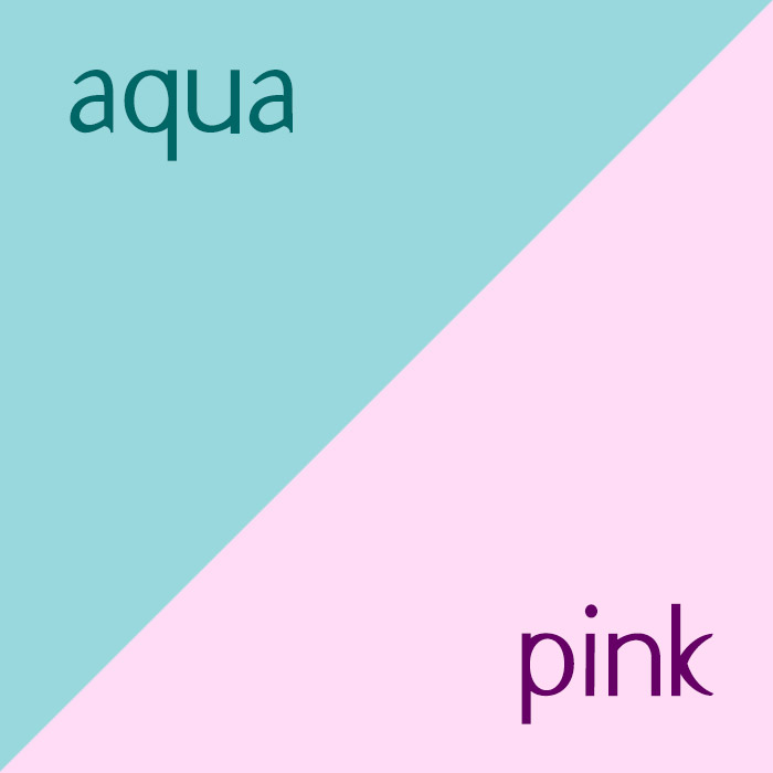 Aqua with Pink Fleece Fabrics