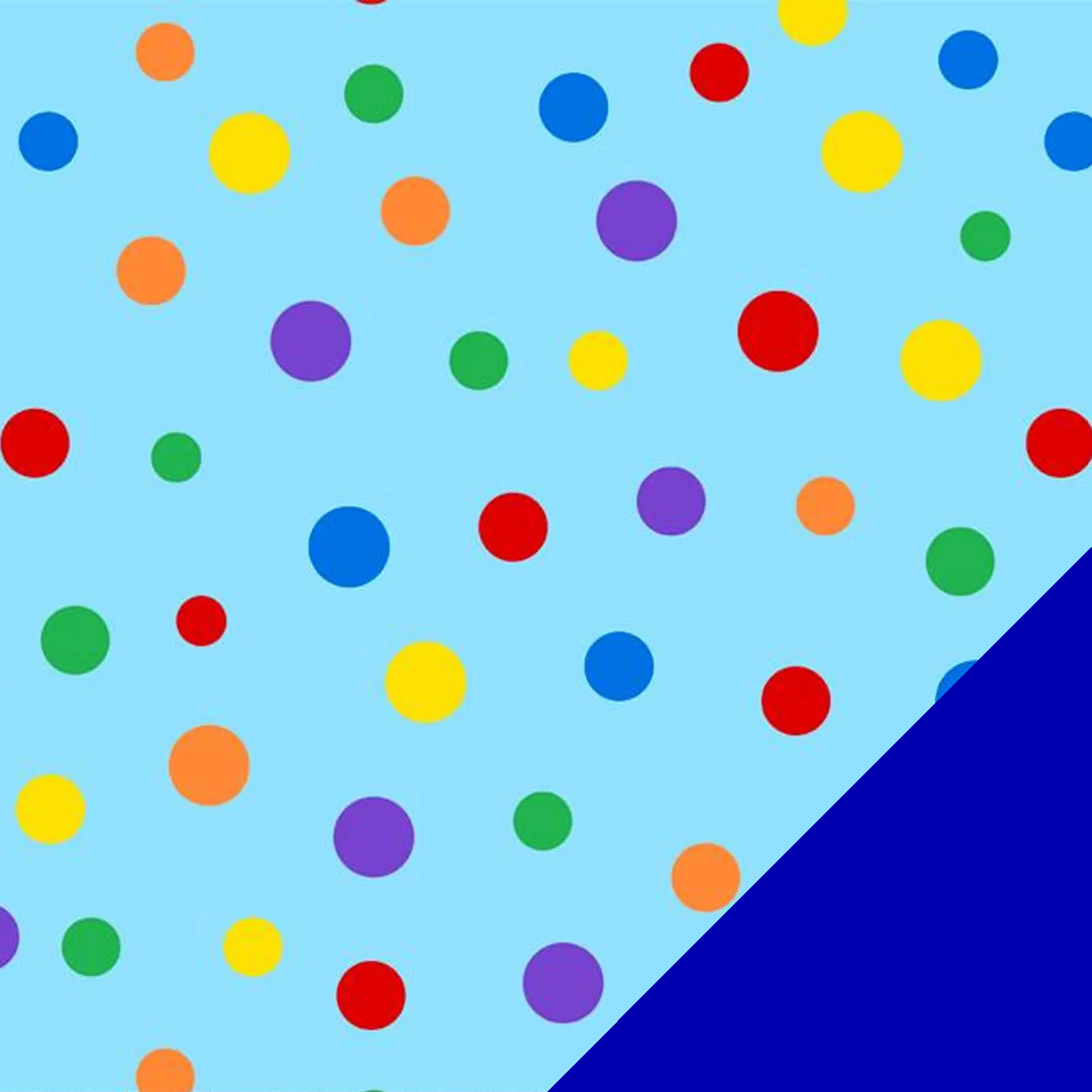 Polka Dots fleece fabric with Blue Fleece