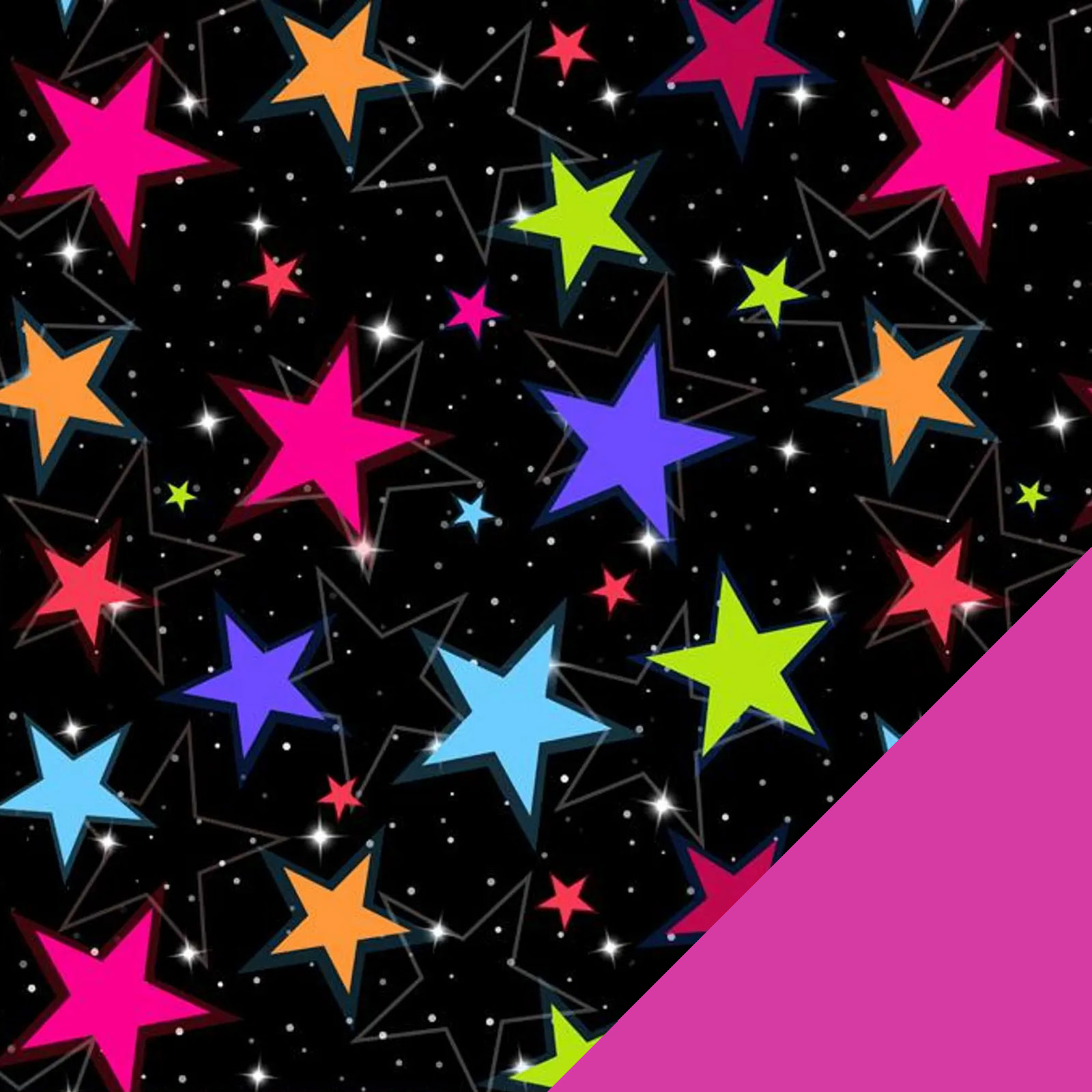 Starstruck fleece fabric with Fuschia Fleece