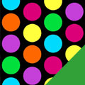 Bold Dots Green Fleece Fabric