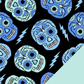 Electric Skulls Fleece Fabric