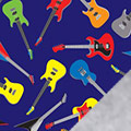 Guitars Fleece Fabric
