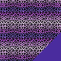 Purple Leopard Fleece Fabric