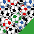 Soccer Balls Fleece Fabric