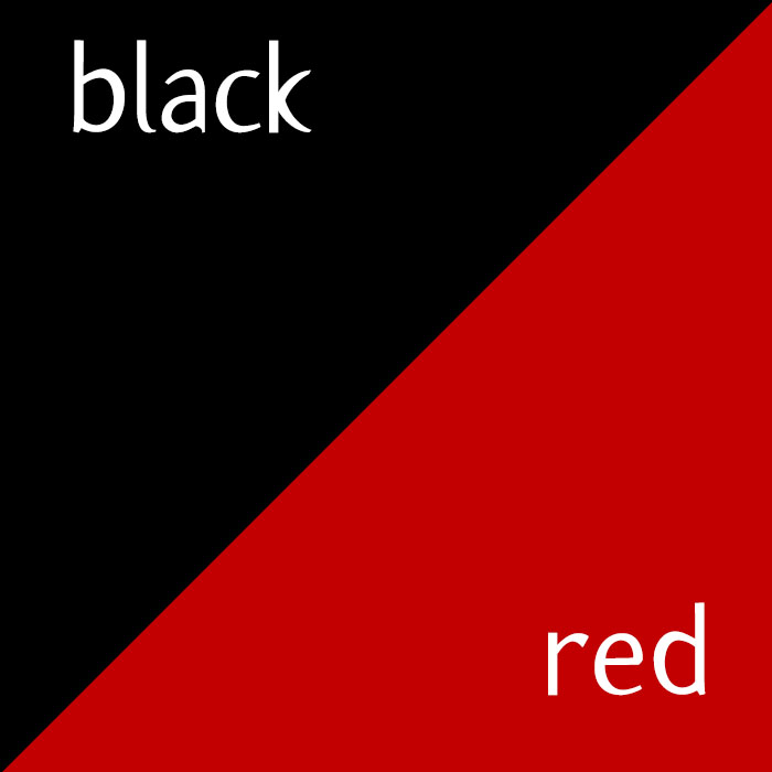 Black and Red Fleece Fabric Combination