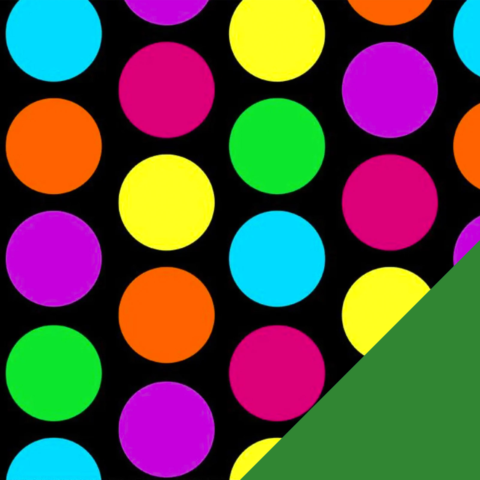 Bold Dots with Green Fleece Fabric