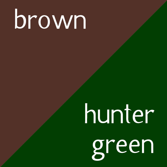 Brown and Hunter Green Fleece Fabric Combo