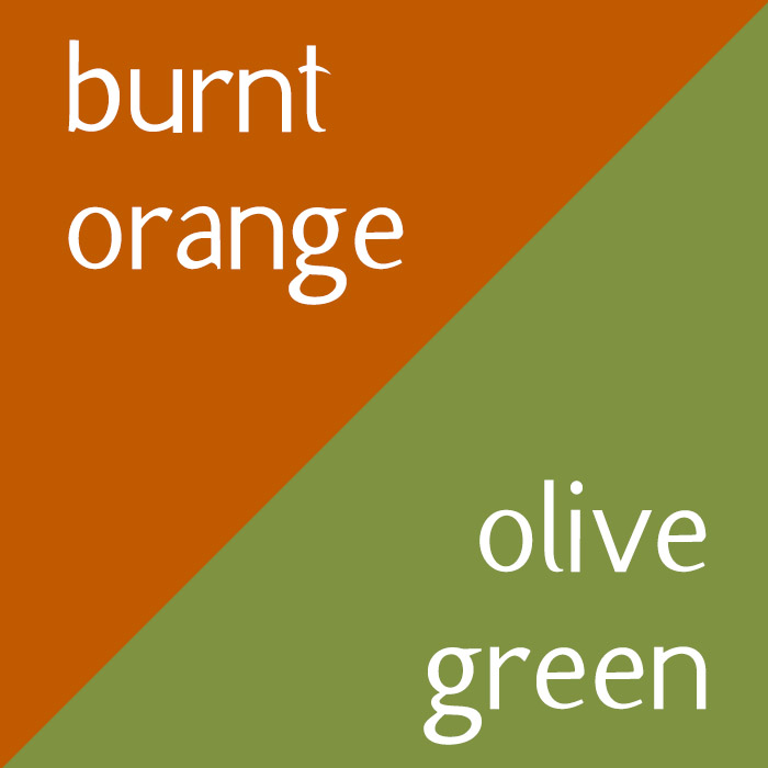 Burnt Orange and Olive Green Fleece Combo