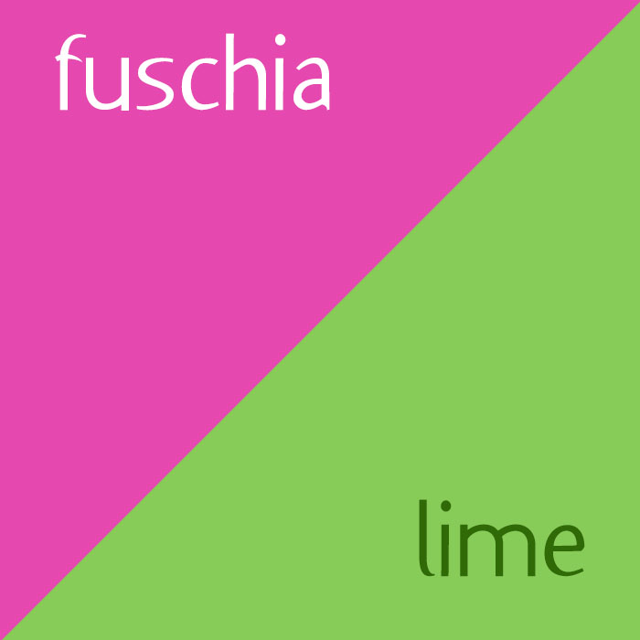 Fuschia and Lime Fleece Fabric Combo