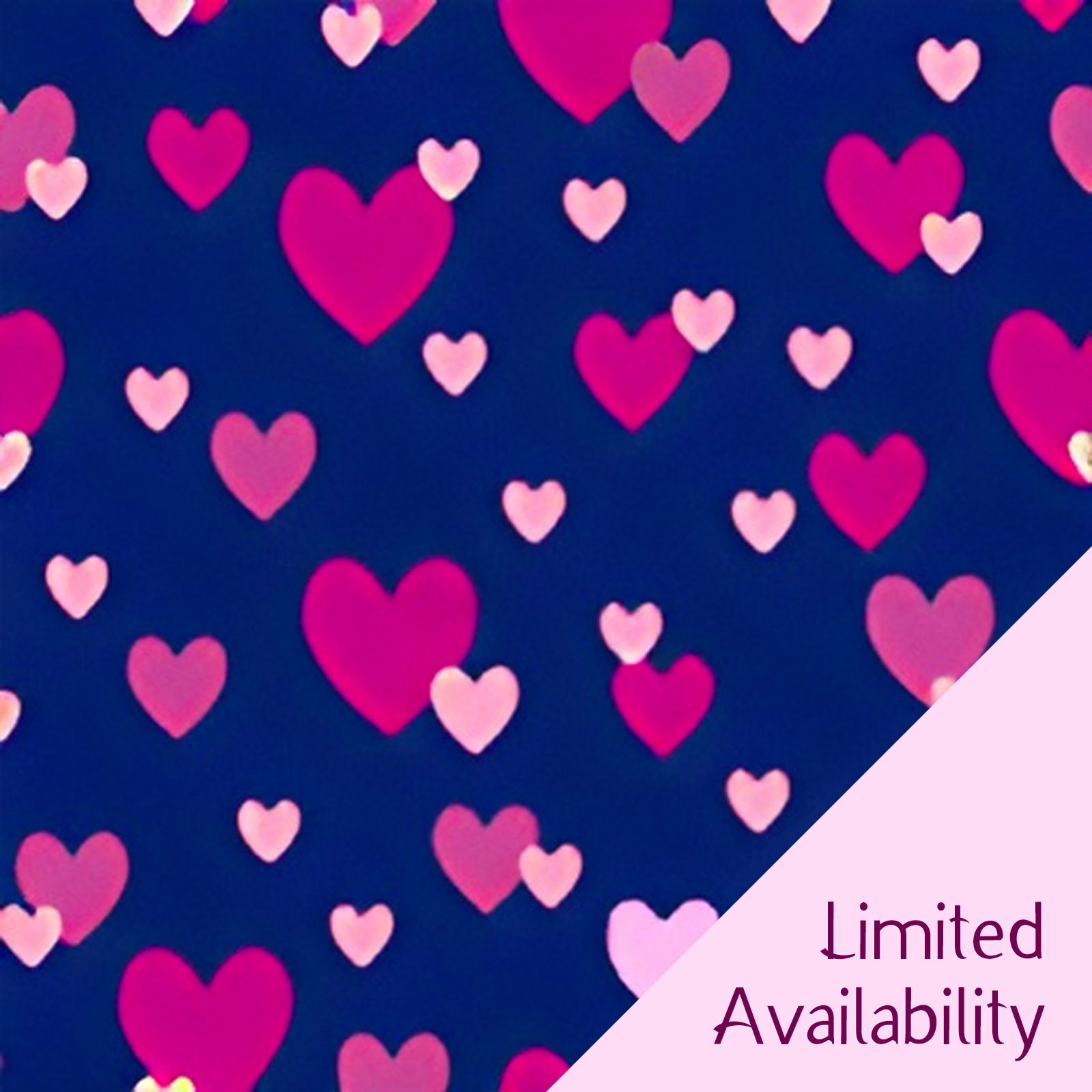 Heart Showers Fleece Fabric with Pink
