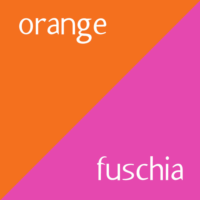 Orange and Fuschia Fleece Fabric