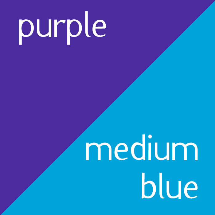 Purple and Medium Blue Fleece Fabric combination