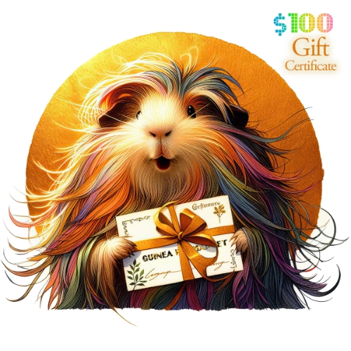 Gift Certificate art for a Guinea Pig Market $100 Value