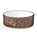 Large stoneware pellet or food bowl for guinea pigs in leopard.
