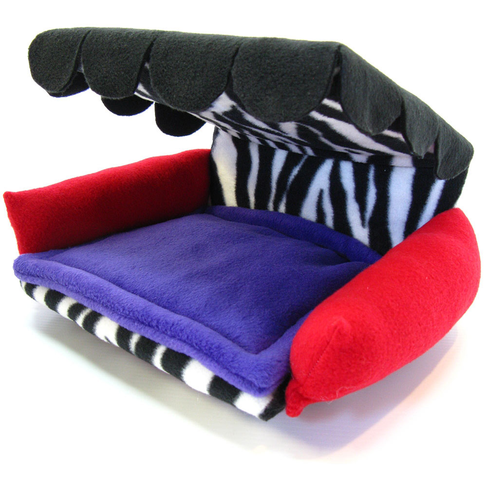Flippin Fun Futon! - Zebra with red/purple/scallops