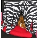 Zebra forest with red heart