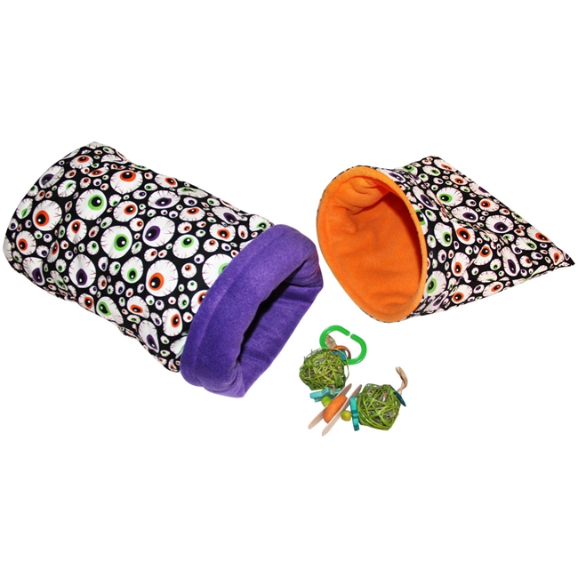 Small Spooky Eyes Bed and Toy Bundle for Guinea Pigs and Other Small Animals