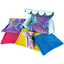 Medium Trippy Zebra Cozies Bundle for Guinea Pigs and Other Small Animals