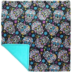 Guinea Pig Cage Liner for Cavy Grazer in Black Sugar Skulls
