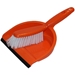 Orange Dustpan and broom