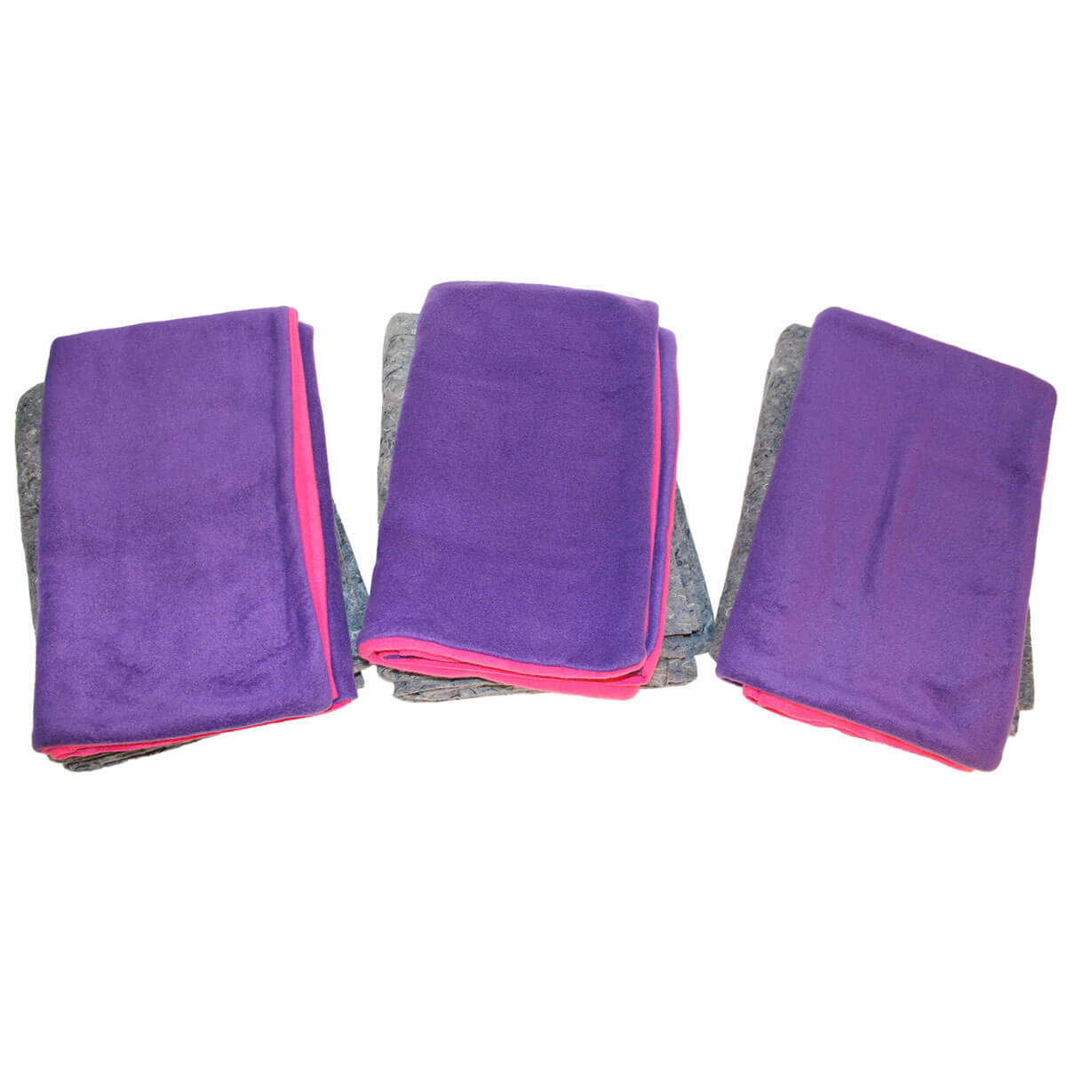 Set of 3 Purple/Fuschia Midwest Fleece Flipper Cases and Inner Lining