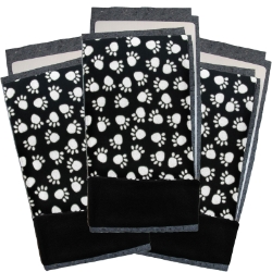 Pawprints Fleece Flippers, set of 3