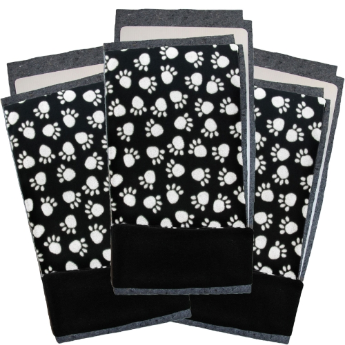 Pawprints Fleece Flippers, set of 3