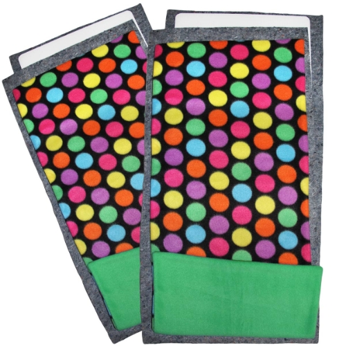Set of 2 Fleece Flippers for Midwest Cage WITH DINER
