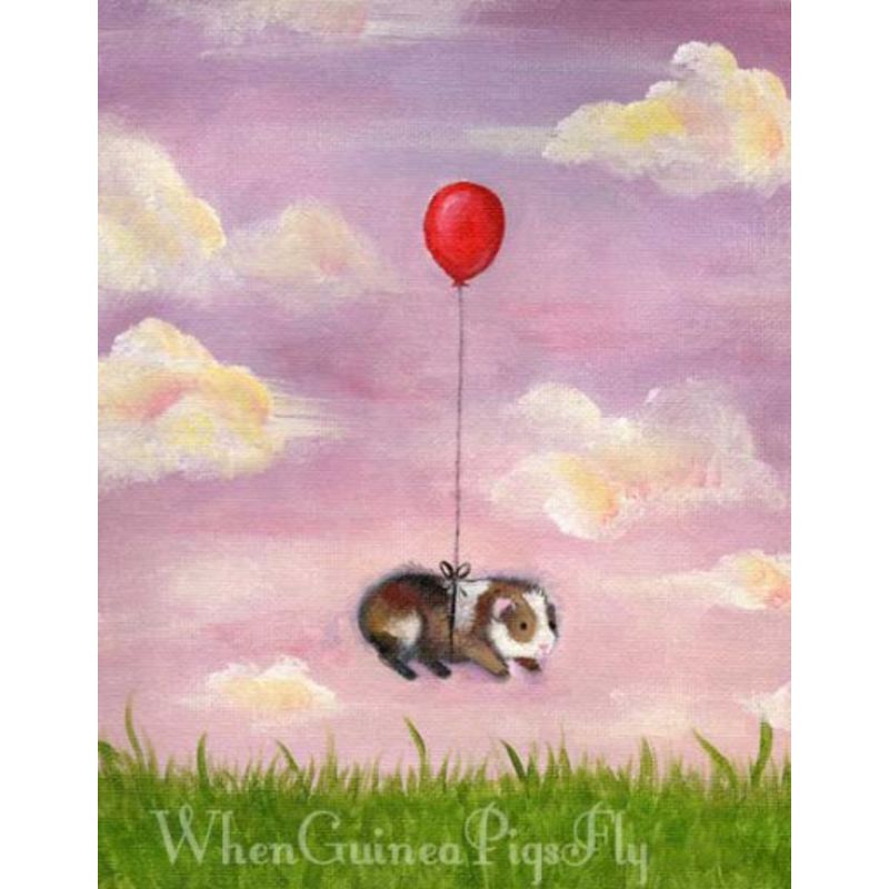 Balloon Ride Guinea Pig Print