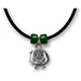 Guinea Pig Pewter Necklace of short-haired guinea pig in green