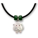 Guinea pig necklaces in white enamel
