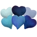 Heart Pillow Pack in Busy Blues