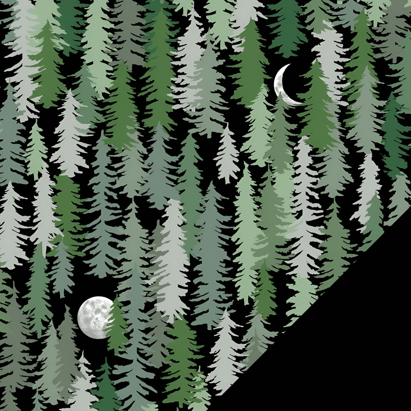 Midnight Forest fleece fabric