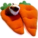 Two Carrot Plush Beds with a Guinea Pig