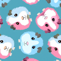Piggies on Blue