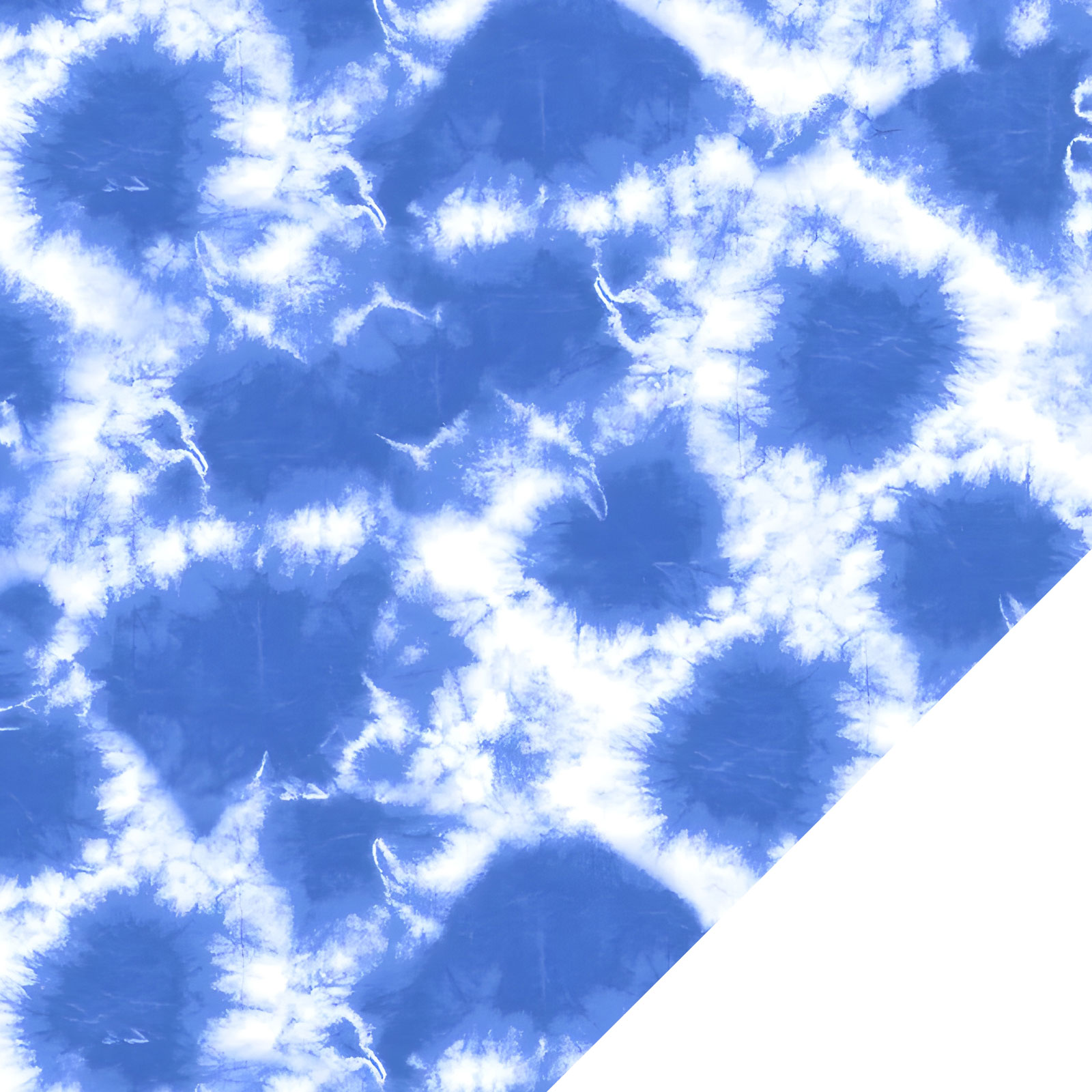 Blue skies fabric with white fleece