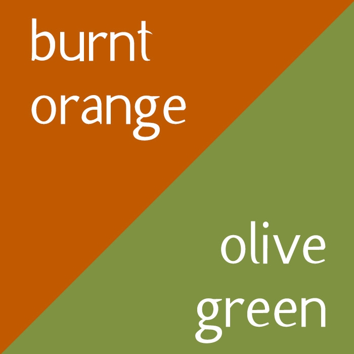 Burnt Orange and Olive Green Fleece Combo