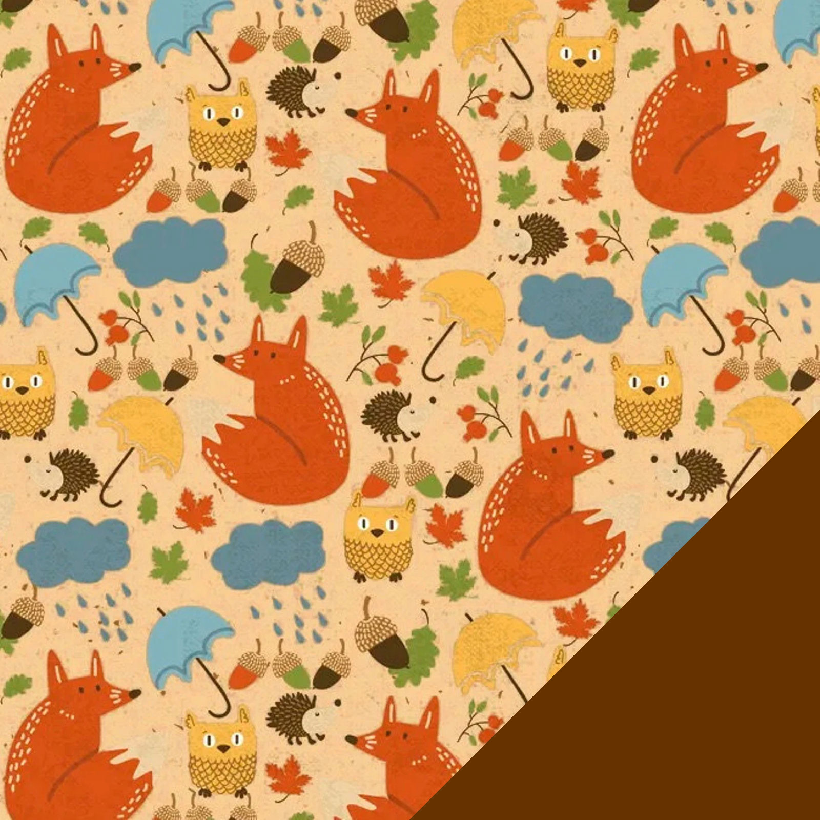 Foxy Friends fleece fabric