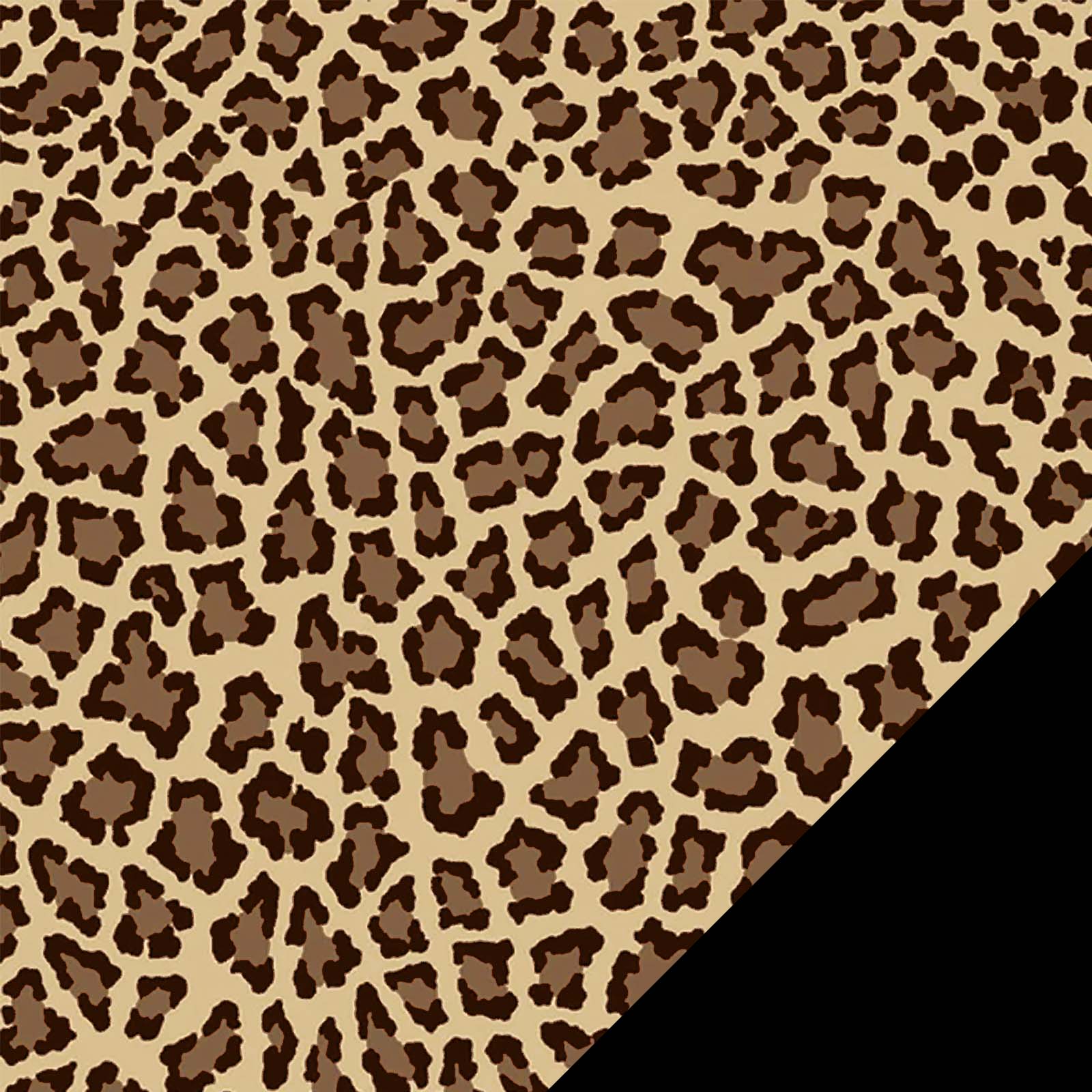 Leopard Spots Fleece Fabric with solid Black