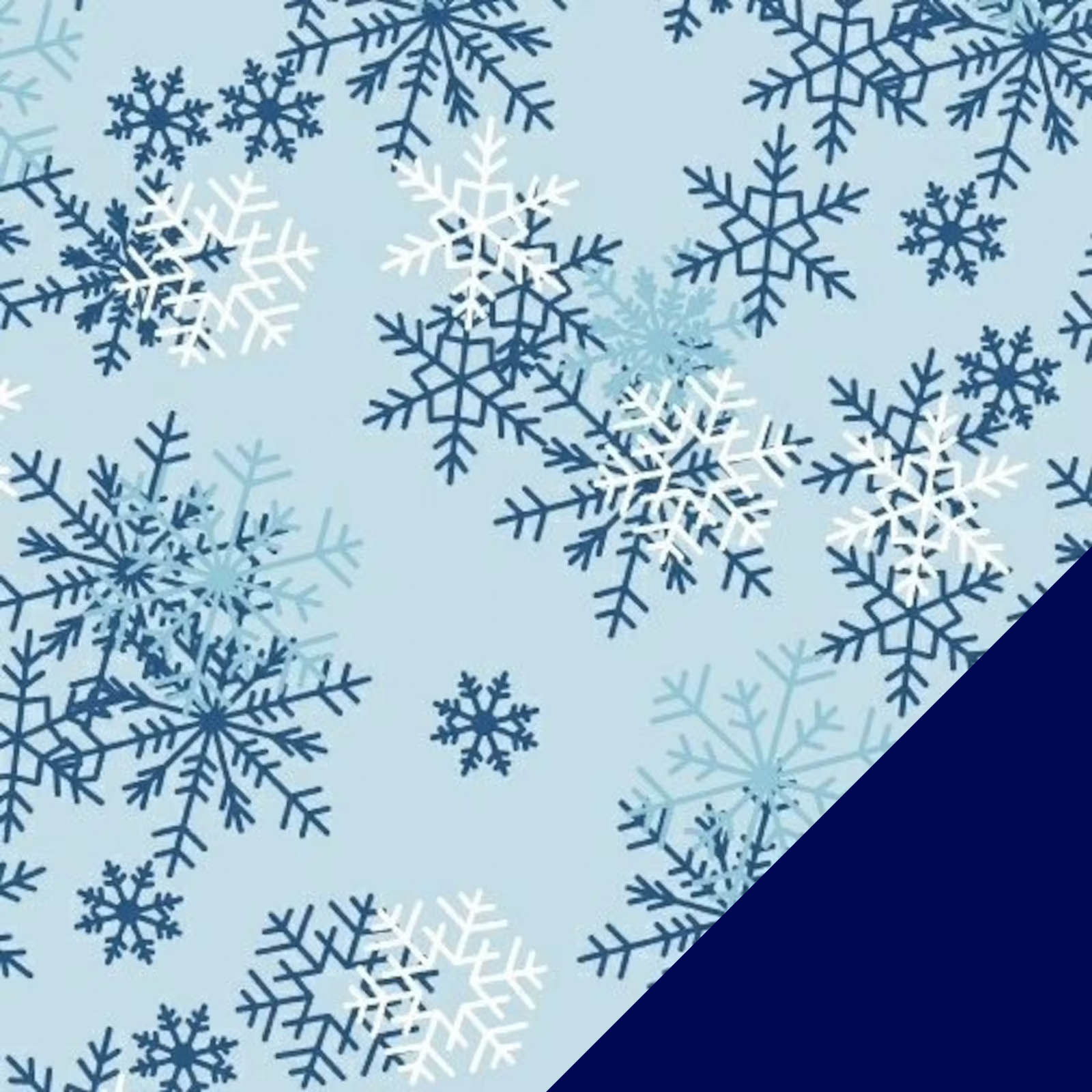 Snow Kissed Fleece Fabric with Navy