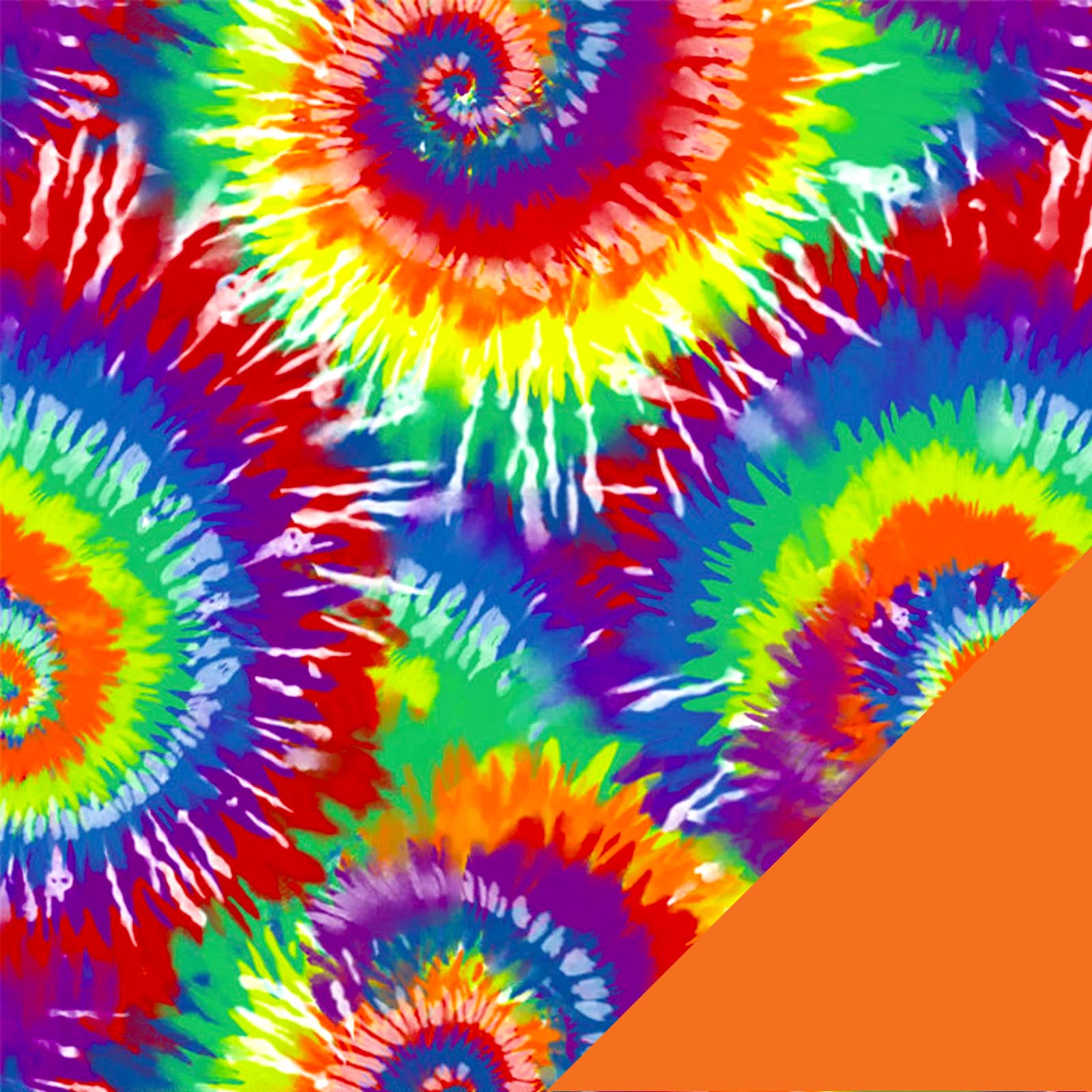 Tie Dye Fleece Fabric with Orange